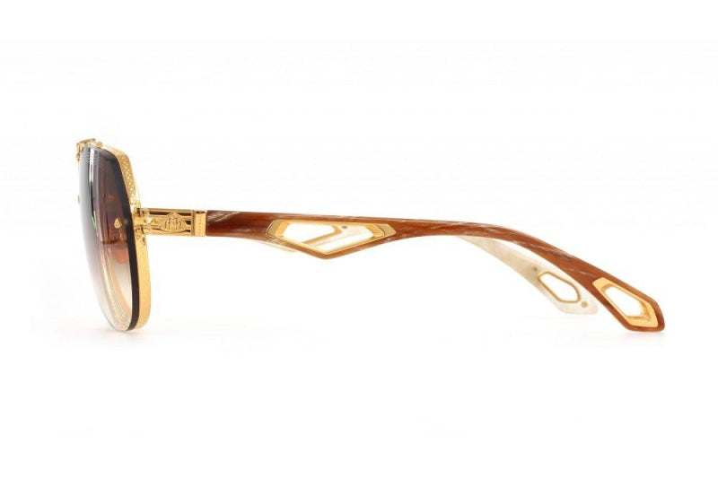 Maybach Eyewear - The King I (Gold/Marbled Caramel Coffee Cream)