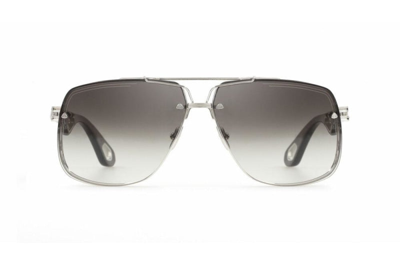 Maybach Eyewear - The King II (Platinum/Walnut Burr Anthracite/Grey Vavona)