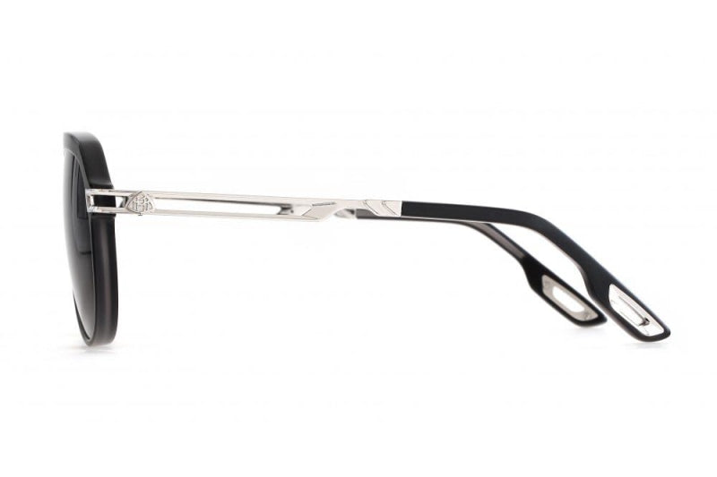 Maybach Eyewear - The MC II (Platinum/Dark Grey Metallic/Black Velvet)