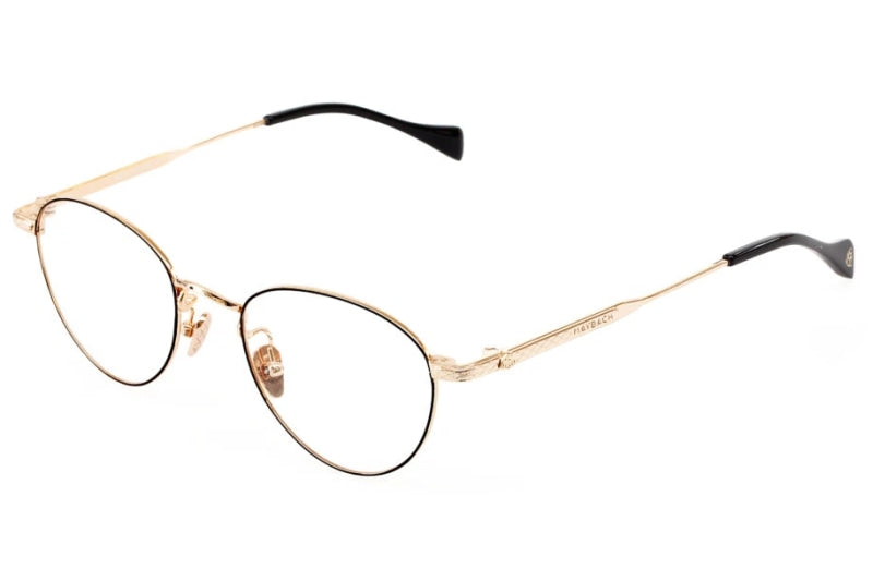 Maybach Eyewear - The Presenter I (Champagne Gold/Black Laquer/Milky Brown  Tortoise)