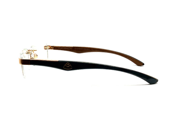 Maybach Eyewear - The Artist III (Rose Gold/Indigo+Dk. Brown BEM/Ebony)