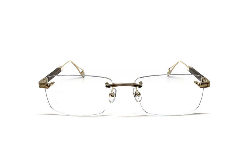 Maybach Eyewear - The Editor I (Champagne Gold/Deepsea Blue/Walnut Burr)