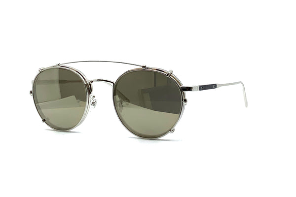 Oliver Peoples - Artemio w/ Clip-On (Silver/Taupe Tortoise | Taupe Flash Mirror)