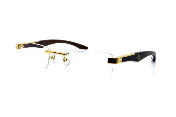 Maybach Eyewear - The Artist III (Gold/Ebony/Walnut Burr)
