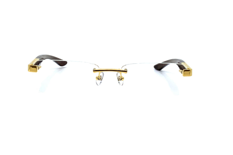Maybach Eyewear - The Artist III (Gold/Ebony/Walnut Burr)