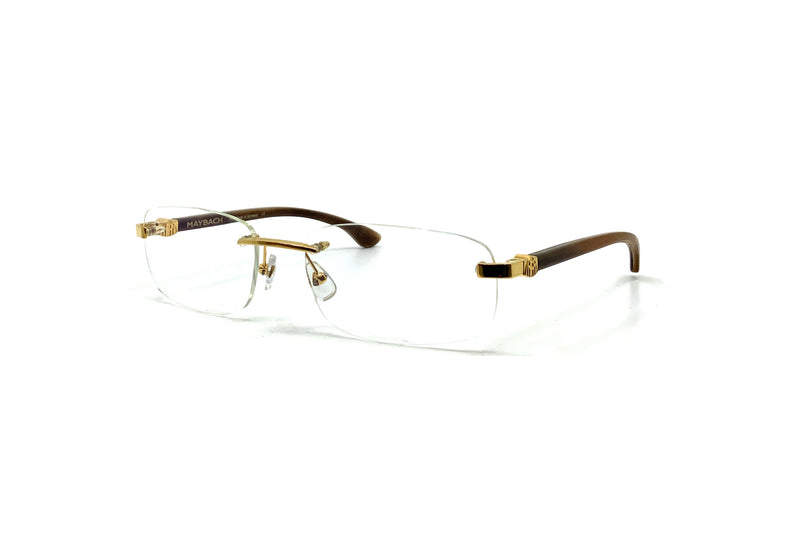 Maybach Eyewear - The Artist XI (Gold/Striped Caramel Velvet)