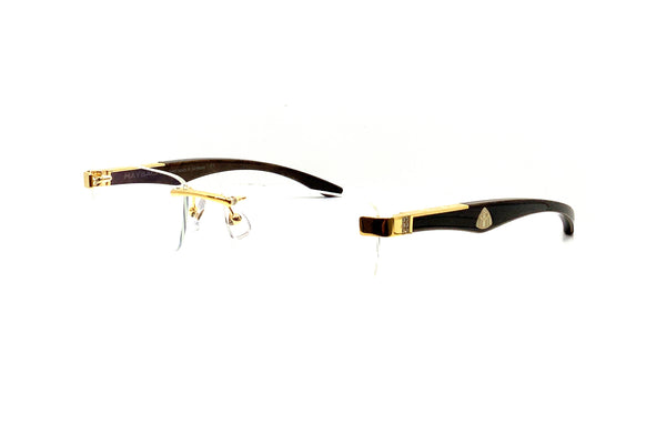 Maybach Eyewear - The Artist III (Gold/Diamond/Ebony/Walnut Burr)