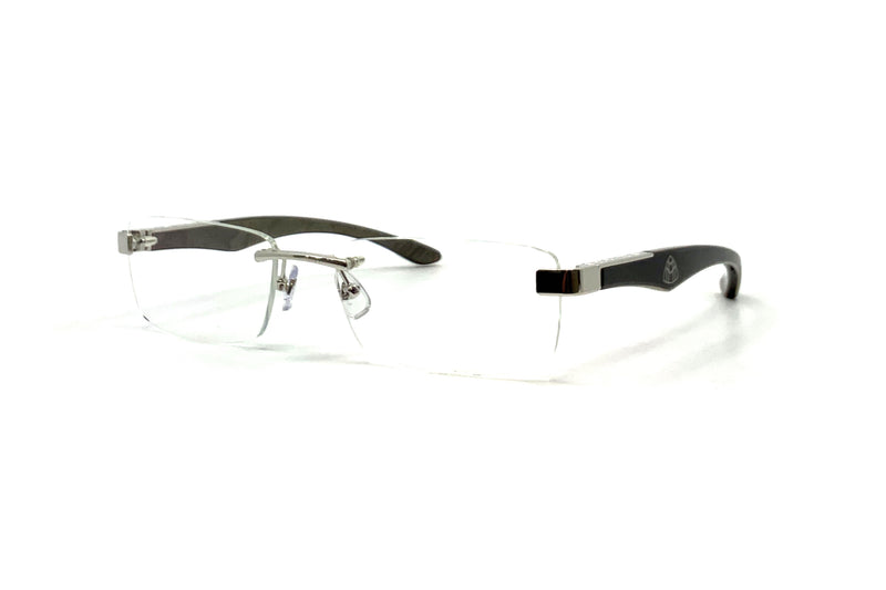 Maybach Eyewear - The Artist III (Platinum/Walnut Burr Anthracite/Silver Outline/Ebony/Grey Vavona)