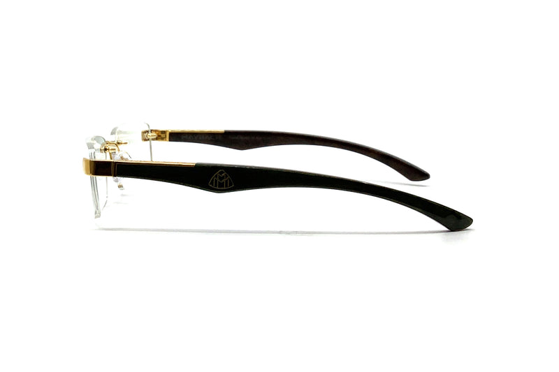Maybach Eyewear - The Artist III (Gold/Forest Green BEM/Ebony/Walnut Burr)