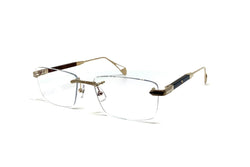 Maybach Eyewear - The Editor I (Champagne Gold/Deepsea Blue/Walnut Burr)