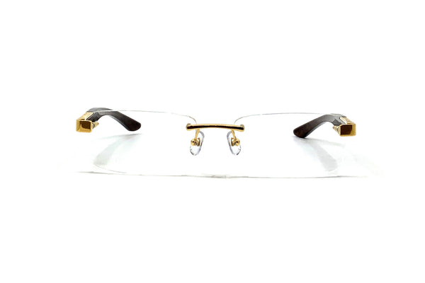 Maybach Eyewear - The Artist III (Gold/Forest Green BEM/Ebony/Walnut Burr)
