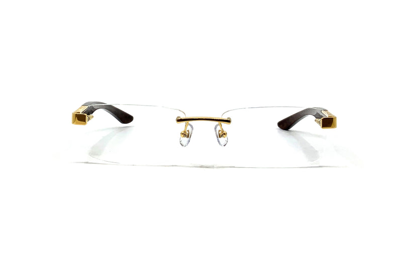 Maybach Eyewear - The Artist III (Gold/Forest Green BEM/Ebony/Walnut Burr)