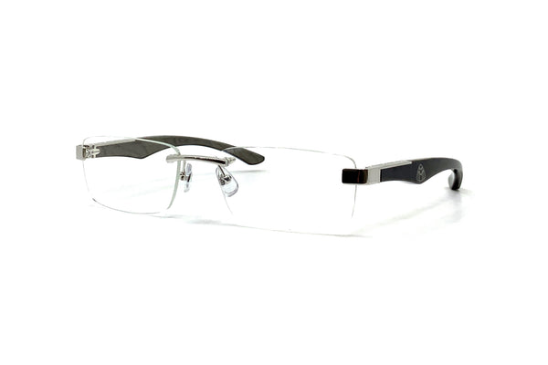 Maybach Eyewear - The Artist III (Platinum/Grey Vavona/Silver Outline/Ebony/Walnut Burr Anthracite)